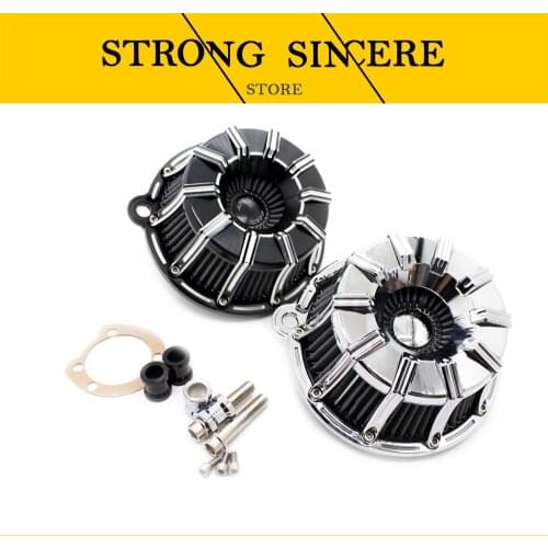 Motorcycle CNC Drift Air Filter Cleaner Kit for Harley XL883 1200 L48 04-21 Road The king Large gliding Intermediate rotationAir