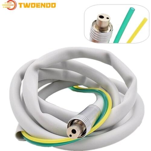 Dental 2 Holes Hose Tubding Cable Handpiece Silicon Tube with Connector Dental Accessory for Air Turbine Motor Dental Materials