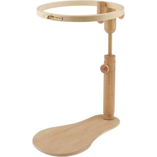 Wood Embroidery Embroidery Stand Hoop and Cross Stitch Hoop Set Embroidery Hoop Ring Frame Adjustable Sewing Tool
