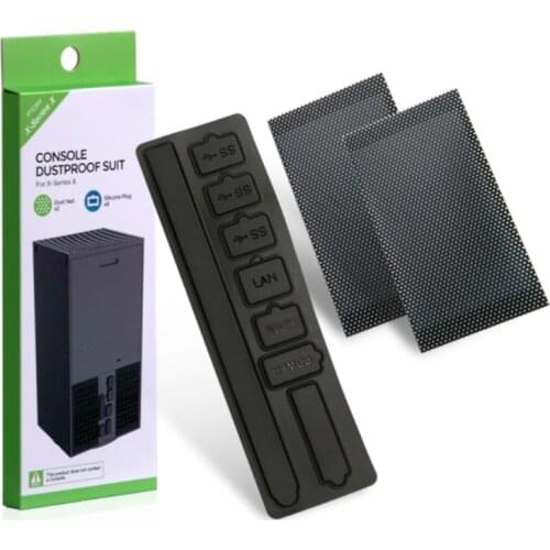 Dust Proof Cover Mesh Filter Jack Stopper Kit for X box Series X,Game Console Anti-dust Plugs Pack Protector Accessories