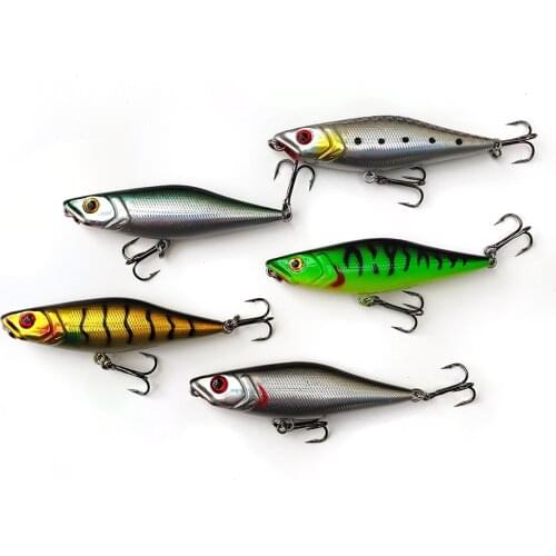 1pcs Float Pencil Lure Popper Comprehensive bait 7.5cm/7g Hard Crankbait Wobblers Artificial Trolling Carp Fishing Accessories