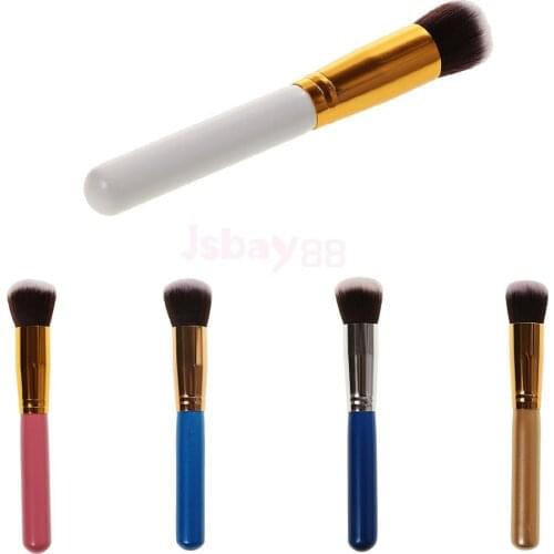 Professional Round Top Concealer Dense Powder Blush Foundation Blending Pencil Brush Kabuki Face Cosmetic Makeup Beauty Tool