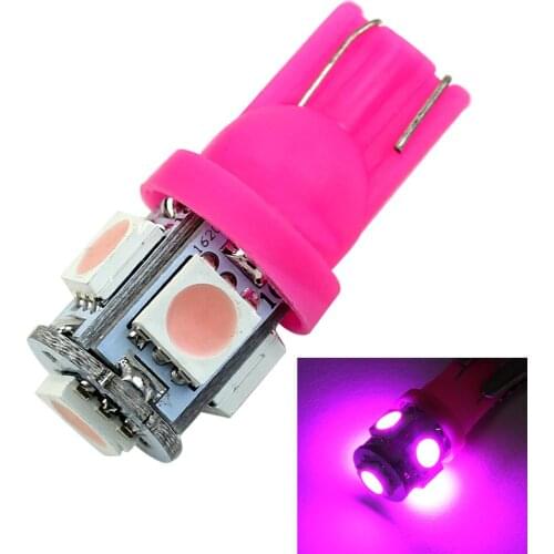 Pink T10 5050 SMD 5 LED 194 168 W5W Wedge Light Bulb XENON Car Tail Lamp
