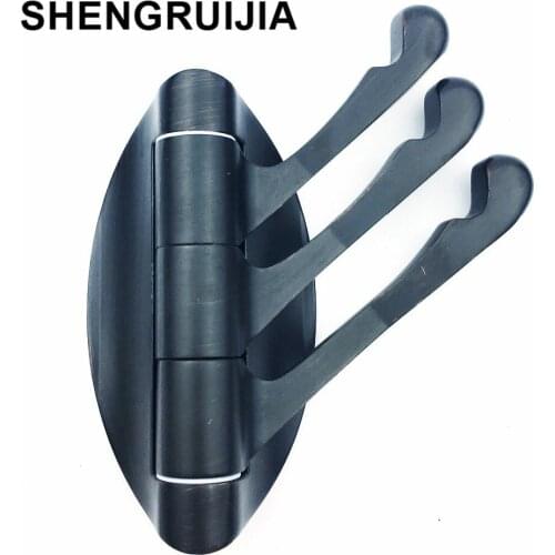 The most ideal black Bathroom Wall hooks modern style bath hook hat hooks practical wall mount towel hook for globle B2C market