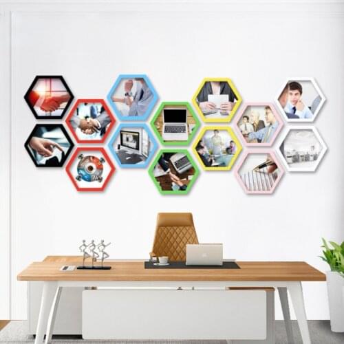 Hexagon picture frame hexagonal photo frame polygon photo wall decoration picture combination Wall painting Customized Art phot