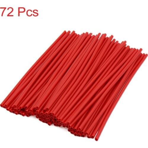 Uxcell 72pcs Road Bike Spoke Plastic Cycling Tire Tyre Wheel RimTube Strips Wraps Cover Multi-color Bicycle Decoration