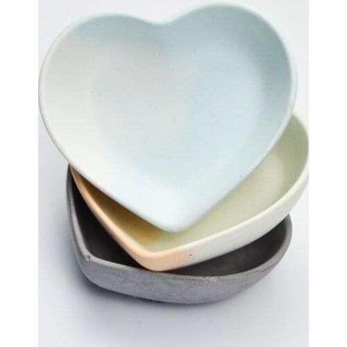 Silicone Trinket Molds For Concrete Rings Tray Resin Mold Mirror Storage Concrete Silicone Mold Heart Square Dish Resin Mold