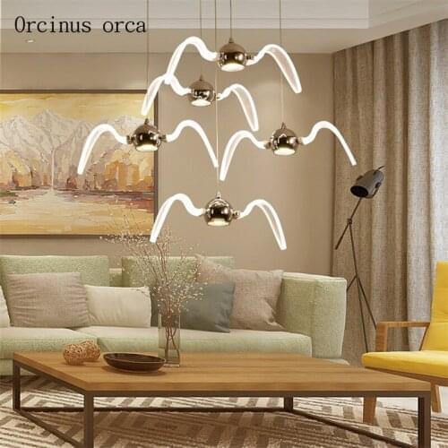 Nordic creative gulls chandelier living room restaurant bar corridor modern minimalist LED bird Chandelier free shipping