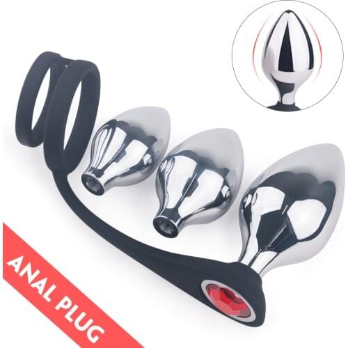 Sobbie Sex Toys For Women Silver Anal Plug Large Medium And Small Combination Catheter Vibrators Masturbators Sex Machine Shop