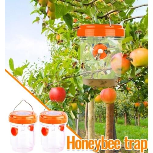 2Pcs Solar Wasp Trap LED Bee Trap Insect Trap Fruit Fly Trap Solar Charging Wasp Traps for Outdoors Effective and Reusable