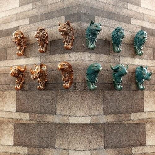 Vidric 3D Animal hooks Clothes hooks bedroom hook robe hook wall hanging Wall decorated with three-dimensional deer hanging