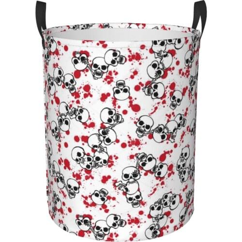 Sugar Skull Waterproof Storage Bag Household Dirty Laundry Basket Folding Clothing Storage Bucket Clothes Toys Organizer