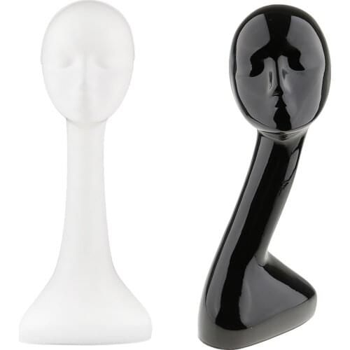 2x Elagant Female Mannequin Head Wig Hair Hat Display Stand Smooth Surface