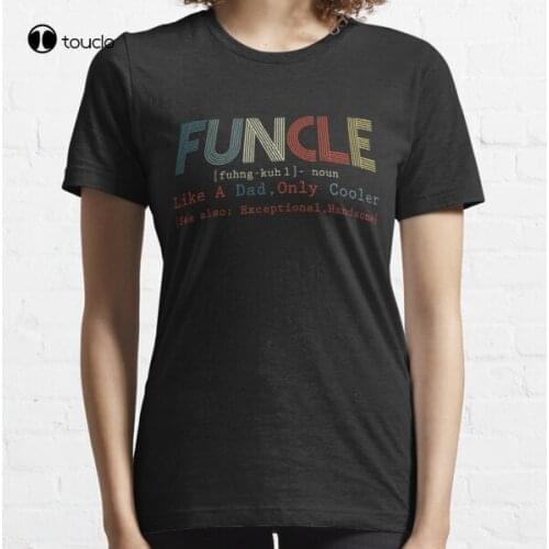 Funcle Definition Funny Gift For Uncle Present Vintage T-Shirt Tee Shirt Cat Shirts