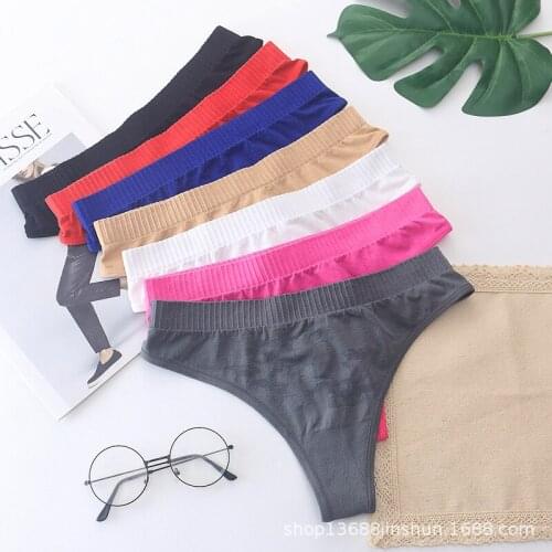 Women Lingerie T-String Underwear Female Solid Color Panties Temptation Briefs Dropshipping