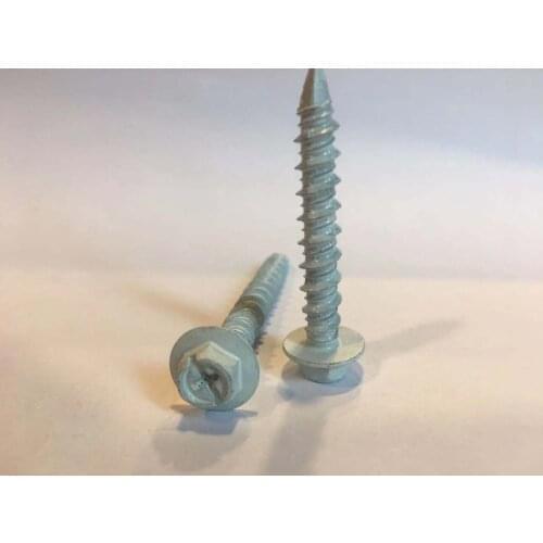 10/ 20 Pcs 1/4 x 1-1/4 Hex Head Diamond Tip Concrete Screws to Anchor Masonry, Block & Brick