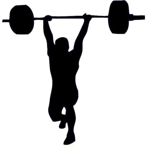 14.4CM*14.6CM Gym Decor Boy Sport Weightlifting Car Sticker Vinyl S9-0198