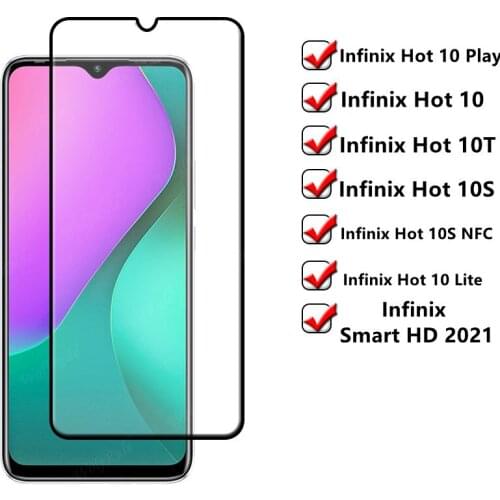 2 PCS For Infinix Hot 10 Play Glass For Infinix Hot 10 Play Phone Film HD Screen Protector For Infinix Hot 10S NFC 10 Play Glass