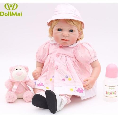 22"55cm soft silicone reborn baby dolls real cute newborn baby girl dolls for children Bebes reborn bonecas oyuncak bebek