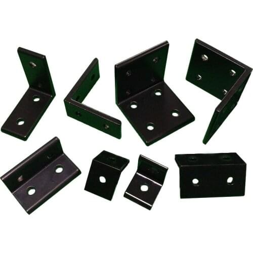 4pcs/lot 2020 2040 L Shape Black Corner Brackets Fitting Angle Aluminum 3030 3060 4040 4080 Connector for Aluminium Profile