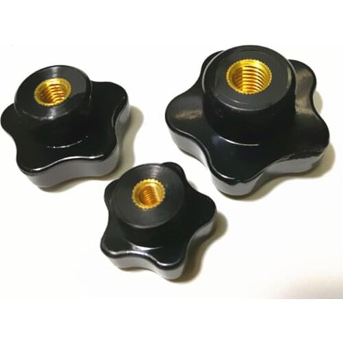 5PCS/Lot M5/6/8/10/12/16mm Female Thread Bakelite Star Knobs Nuts Lathe Clamping Knob Handles replacement
