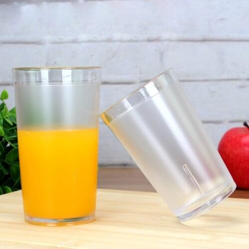 6pcs 16OZ Plastic Restaurant Tumbler Beverage Cups Break Resistant Drinking Glasses Red Transparency Resistant Drink Cups Cafe