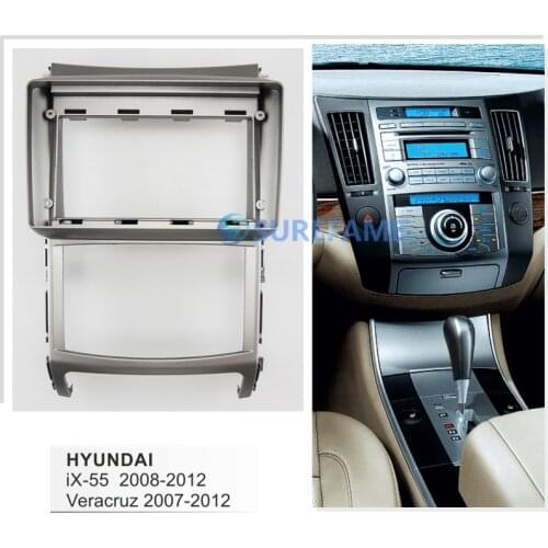 9 inch Car Fascia Radio Panel for HYUNDAI iX-55 2008-2012, Veracruz 2007-2012 Dash Kit Install Facia Console Bezel Adapter Plate