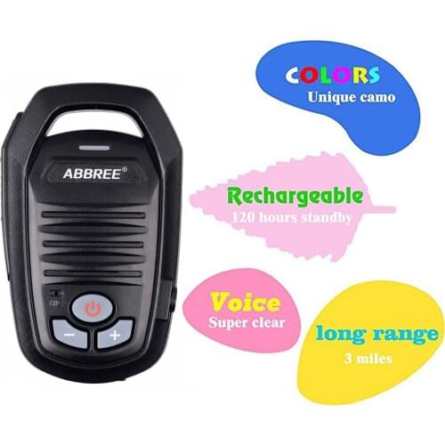 Abbree AR-639 Mini Walkie Talkie Radio free license 0.5W FRS Handsfree Children Two Way Radio Transceiver Gift Comunicador
