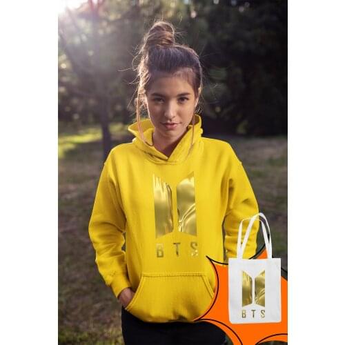 Angemiel Wear BTS Korean Yellow Women 'S Hooded Sweatshirt Bags Kombin