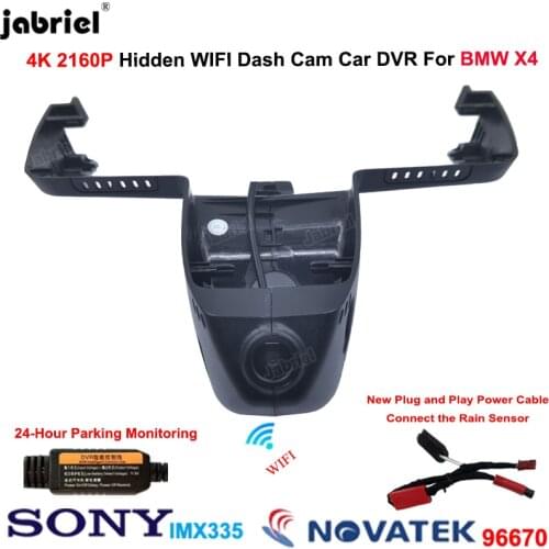 4K Dash Cam Car DVR Camera UHD 2160P Wifi Car Cameras Driving Recorder for BMW X4 M F98 for BMW X4 G02 2018 2019 2020 2021 2022