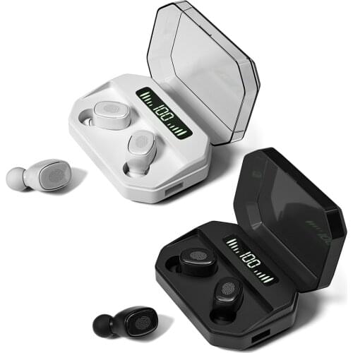 Bluetooth 5.0 Wireless Stereo Earbuds with Charging Case M8 Mini TWS Headphones for Outdoor Enjoyable Earphone Ornament