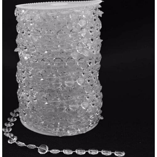 10mm beads 30meters/roll Hanging Acrylic Bead Strand For Wedding Christmas Tree Centerpiece Decor