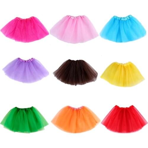 Baby Girls Skirt Translucent 3-Layer Net Yarn Children Skirt Candy Colors Girls Ball Gown Tutu Skirts New Childrens Clothing
