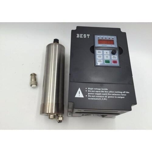 400W ER11 Spindle Motor Natural Cooled AC110V High Speed 10000~40000rpm & 1500W VFD Inverter CNC Kit