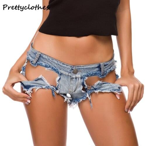 Summer New Style Womens Irregular Torn Hole Low Waist Fashion Casual Jeans Hot Pants Shorts For Women Clothes Panties Female