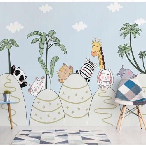 Tropical Animal Photo Wallpaper Mural for Kids Bedroom Children Room Mural Paper Rolls Contact Paper Roll 3d Wall Murals Custom