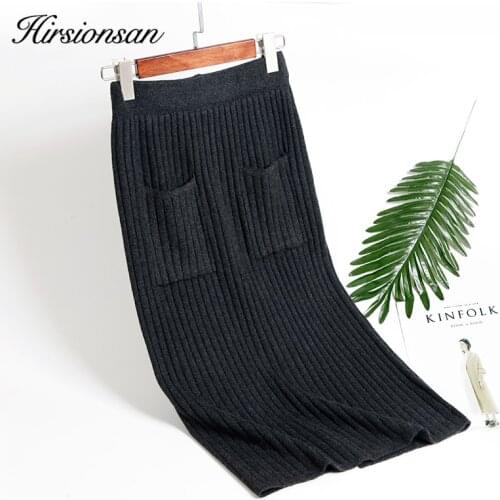 Трикотажные юбки-карандаши Hirsionsan China At AliExpress