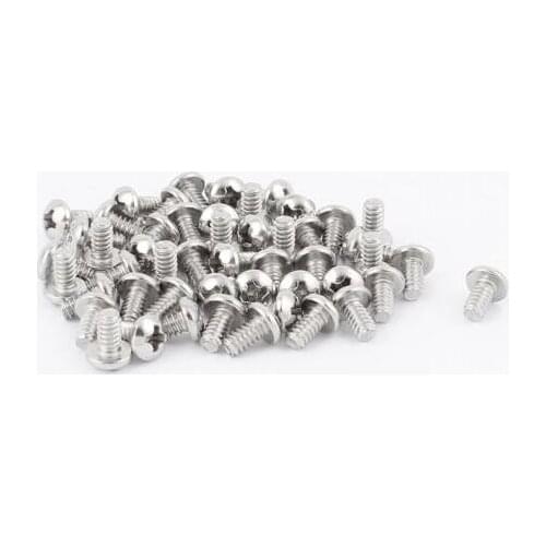 100 Pcs #6-32 x 1/4" Stainless Steel Phillips Truss Head Machine Screws Fasteners