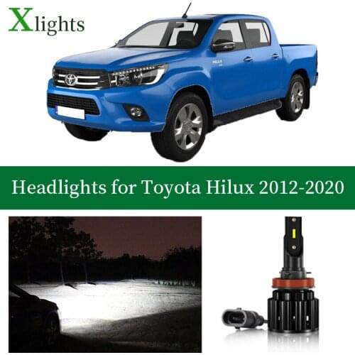 Xlights Car Bulb For Toyota Hilux 2012 2013 2014 2015 2016 2017 2018 2019 2020 Led Headlight Low High Beam Lamp Accessories 12V
