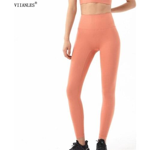 VIIANLES Yoga Leggings High Waist Solid Gym Sport Pants Women Sexy Workout Running Fitness Tights Jogging Active Wear Push Up