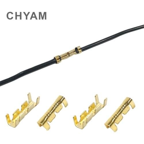 50pcs/100pcs Copper Cold Terminal 453 U-shaped Terminals 22AWG-15AWG Tab Inserts Fast Connectors Small Teeth Fascia 0.5-1.5mm2
