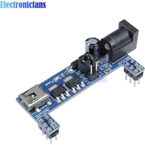 2PCS MB102 MB-102 Breadboard Power Supply Module 3.3V 5V For Solderless Mini USB Power Supply