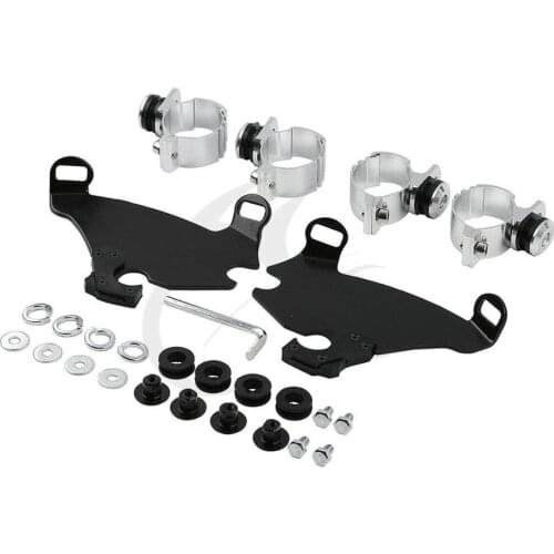 Motorcycle 49mm 39mm Fairing Black Trigger Lock Mount Kit For Harley Sportster 883 1200 88