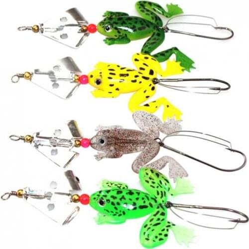 Rubber Frog Soft Baits 3.14" 6.2g Sinking Bass Carp Artificial Spinner Bait Fishing Lure