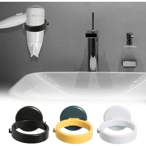 Wall-mounted Hair Dryer Holder For Bathroom Hairdryer Shelf Punch-free Hairdryer Storage Rack Bathroom Organizer Storage Rack