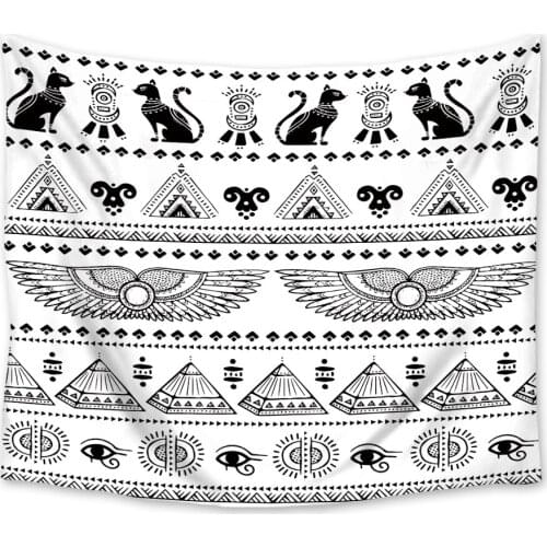 Egypt Pyramid Pattern Wall Hanging Tapestry Home Textile Indian Egyptian Decoration Tapestry Bedspread Beach Blanket Home Decor