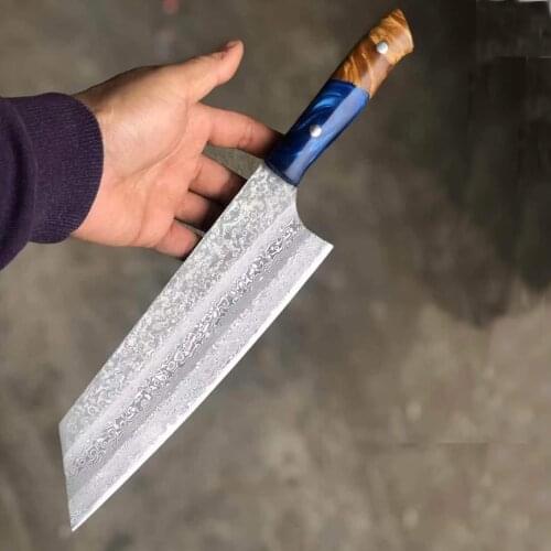 Sharp Damascus steel kitchen knife cook knife comfortable resin handle