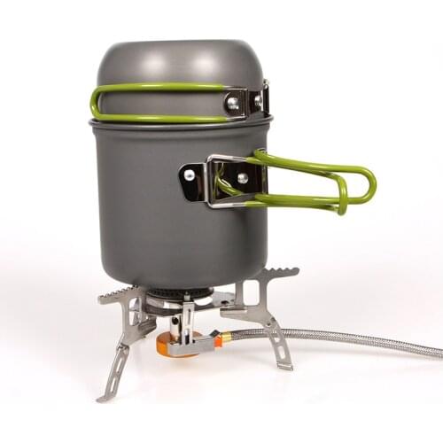 Outdoor Portable Cooking Utensils Ultralight Camping Cookware Utensils Camping Pot Set For 1-2 People Cooking Travel Picnic Set