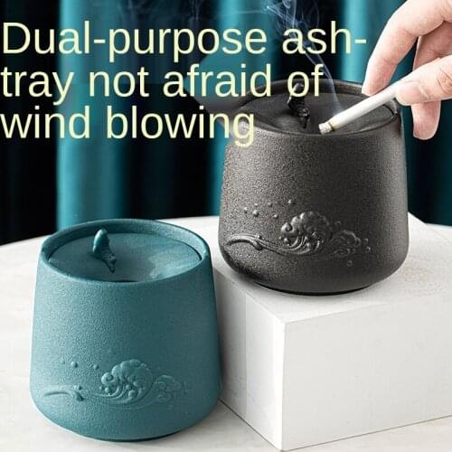 Ashtray Creative Home Living Room Personality Trend Prevent Fly Ash Porcelain Minimalist Modern Office New Chinese Style Ashtray