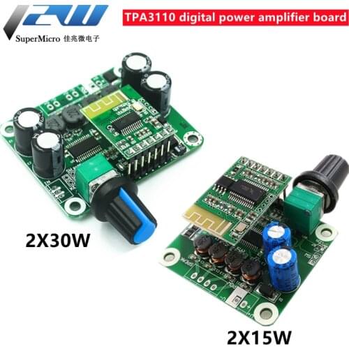 5V TPA3110 Digital Stereo Power Amplifier Board Class D Bluetooth 4.2 Power Amplifier Board 15W Power Amplifier Board